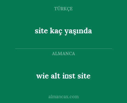 wie alt i̇st site - site kaç yaşında