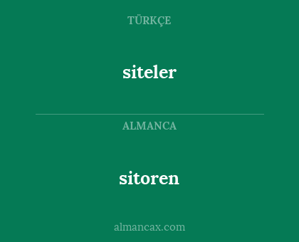 siteler - sitoren