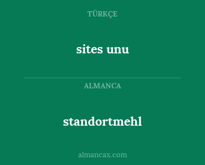 sites unu - standortmehl
