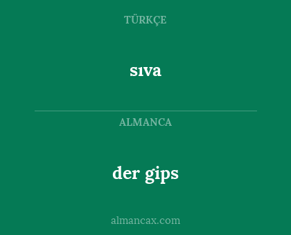 sıva - der gips