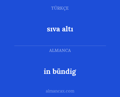 sıva altı - in bündig