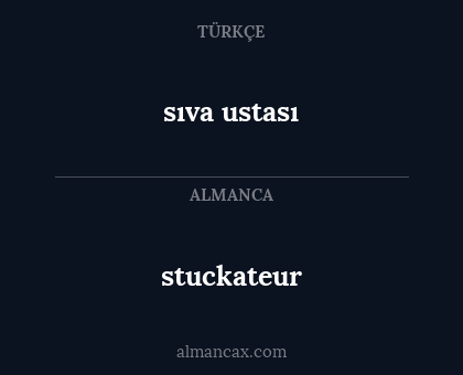 sıva ustası - stuckateur
