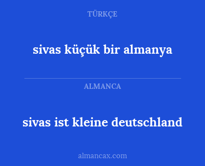 sivas ist kleine deutschland - sivas küçük bir almanya
