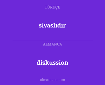 sivaslıdır - diskussion