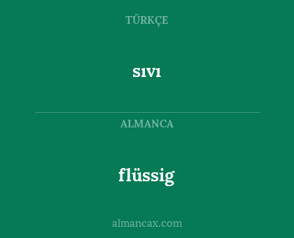 flüssig - sıvı