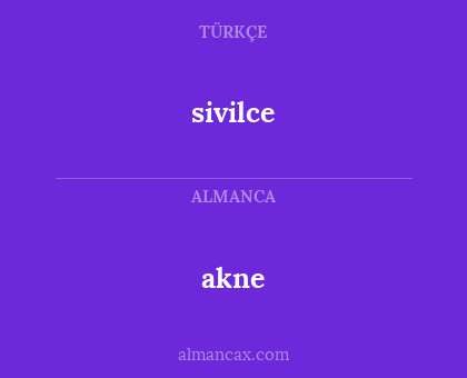 sivilce - akne