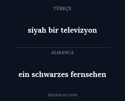 ein schwarzes fernsehen - siyah bir televizyon