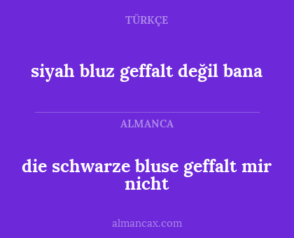 siyah bluz geffalt değil bana - die schwarze bluse geffalt mir nicht