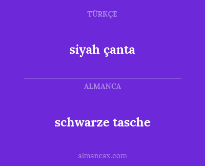 schwarze tasche - siyah çanta