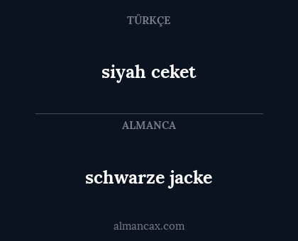 schwarze jacke - siyah ceket