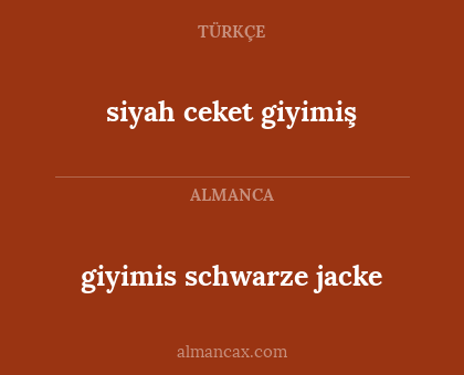 siyah ceket giyimiş - giyimis schwarze jacke