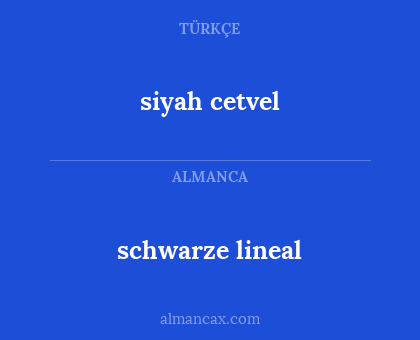 siyah cetvel - schwarze lineal