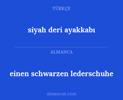 einen schwarzen lederschuhe - siyah deri ayakkabı