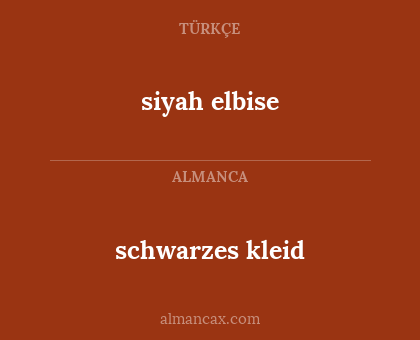 schwarzes kleid - siyah elbise