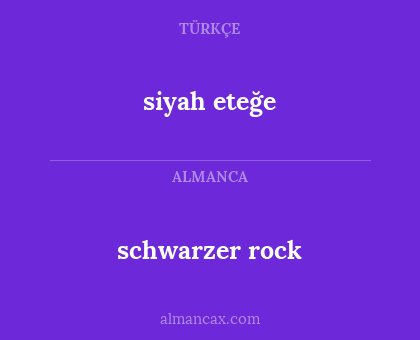 schwarzer rock - siyah eteğe