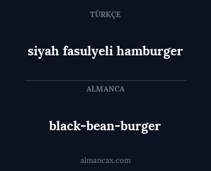 black-bean-burger - siyah fasulyeli hamburger
