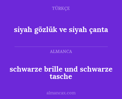 schwarze brille und schwarze tasche - siyah gözlük ve siyah çanta