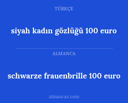 schwarze frauenbrille 100 euro - siyah kadın gözlüğü 100 euro