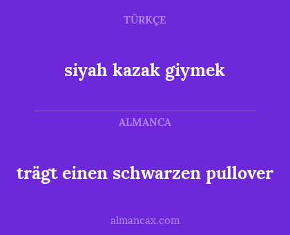 trägt einen schwarzen pullover - siyah kazak giymek