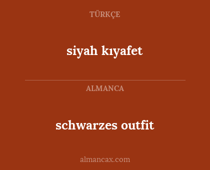 siyah kıyafet - schwarzes outfit