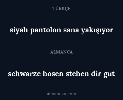 schwarze hosen stehen dir gut - siyah pantolon sana yakışıyor