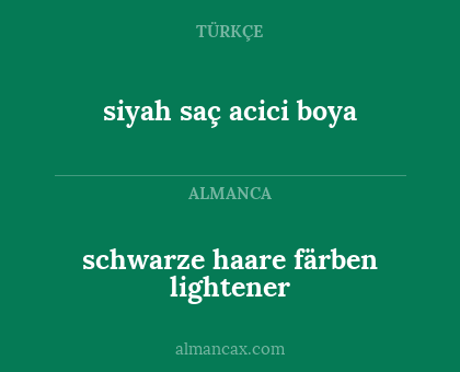 schwarze haare färben lightener - siyah saç acici boya