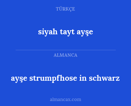 siyah tayt ayşe - ayşe strumpfhose in schwarz