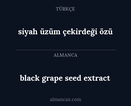 siyah üzüm çekirdeği özü - black grape seed extract