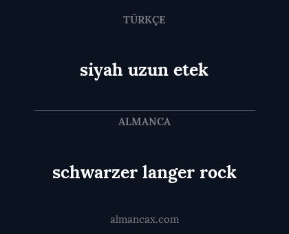 siyah uzun etek - schwarzer langer rock