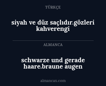 siyah ve düz saçlıdır.gözleri kahverengi - schwarze und gerade haare.braune augen