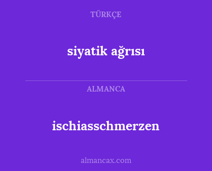 ischiasschmerzen - siyatik ağrısı