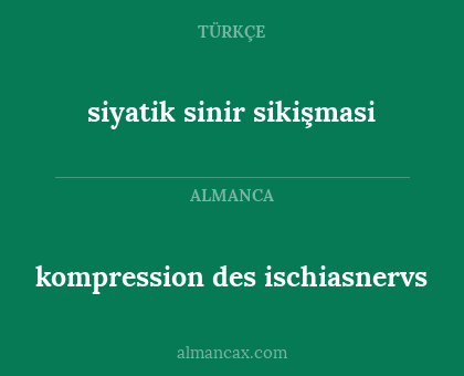 siyatik sinir sikişmasi - kompression des ischiasnervs