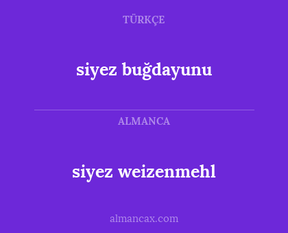 siyez buğdayunu - siyez weizenmehl