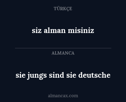siz alman misiniz - sie jungs sind sie deutsche