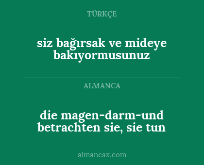 die magen-darm-und betrachten sie, sie tun - siz bağırsak ve mideye bakıyormusunuz