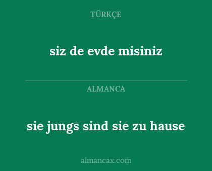 sie jungs sind sie zu hause - siz de evde misiniz