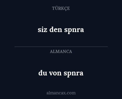 du von spnra - siz den spnra