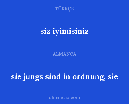 sie jungs sind in ordnung, sie - siz iyimisiniz