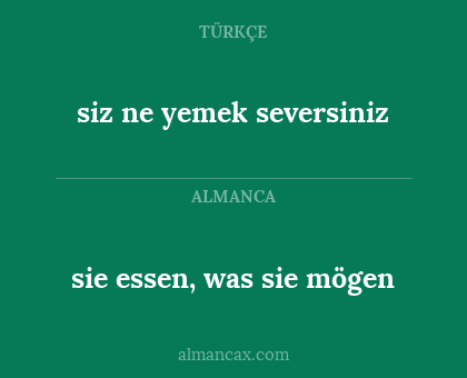 siz ne yemek seversiniz - sie essen, was sie mögen