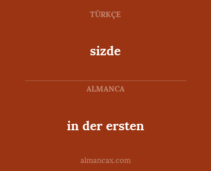 in der ersten - sizde