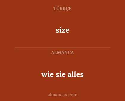 size - wie sie alles