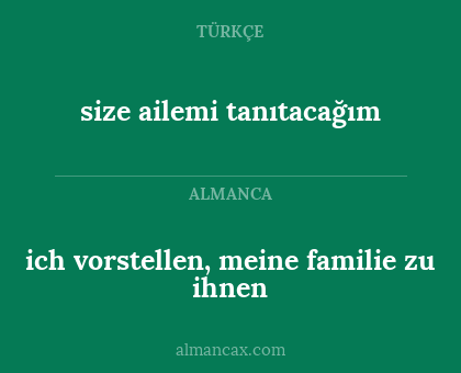 size ailemi tanıtacağım - ich vorstellen, meine familie zu ihnen