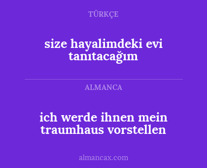 ich werde ihnen mein traumhaus vorstellen - size hayalimdeki evi tanıtacağım
