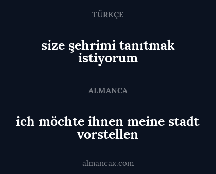 ich möchte ihnen meine stadt vorstellen - size şehrimi tanıtmak istiyorum