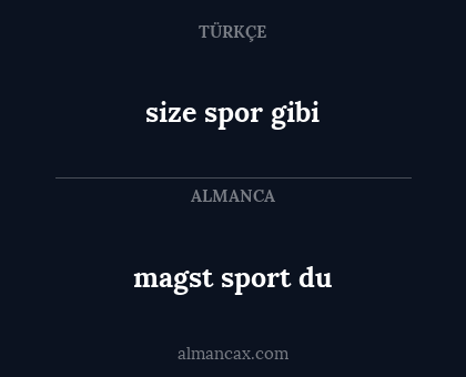 size spor gibi - magst sport du
