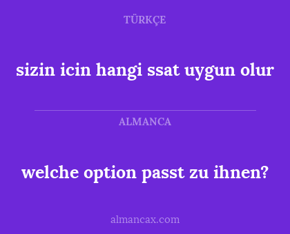 sizin icin hangi ssat uygun olur - welche option passt zu ihnen?