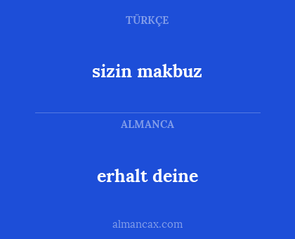 sizin makbuz - erhalt deine