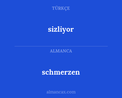 schmerzen - sizliyor