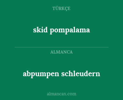 abpumpen schleudern - skid pompalama