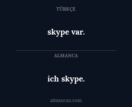ich skype. - skype var.